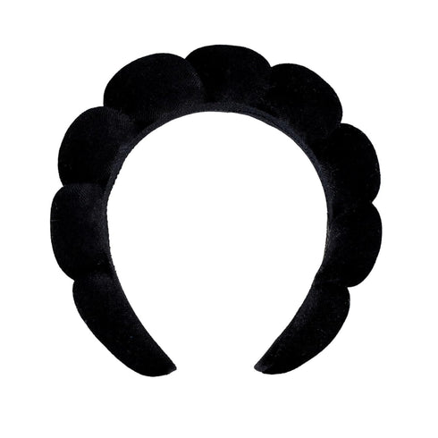 Black Spa Headband for Washing Face, Velvet Headband for Skincare, Face Washing, Makeup and Makeup Removal...