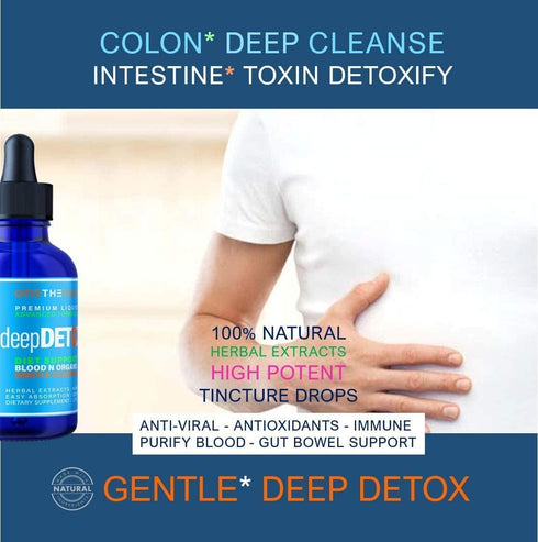 Deep Detox 2oz. Plant-Based Colon Intestinal Gut Liver Cleanse Detox Support. Purify Blood Skin 100% Natural Herbal Fibers Diet Supplement. Pure V...