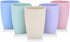 LuckyZone Wheat Straw Unbreakable Cup (12 oz) - Reusable Drinking Glasses Set of 5 - Dishwasher Safe Tumbler - BPA Free & Eco-Friendly (5Pcs)...
