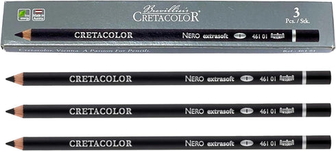 Cretacolor Nero Oil Charcoal 3-Pencil Set...