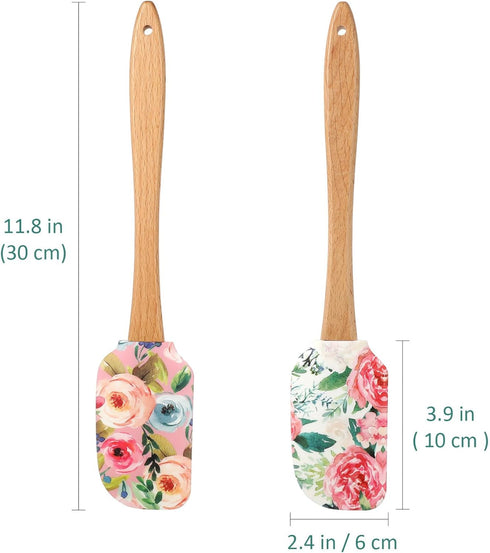 2pcs Cake Cream Spatula Silicone Cake Scrapers Cake Accessories Kitchen Butter Scrapers Baking Spatulas for Kitchen Reusable Butter Scrapers Profe...