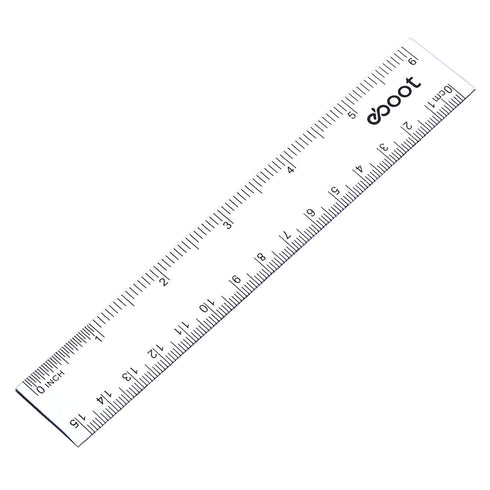 2 Pack Plastic Ruler Straight Ruler Plastic Measuring Tool for Student School Office (Clear, 6 Inch)...