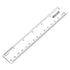2 Pack Plastic Ruler Straight Ruler Plastic Measuring Tool for Student School Office (Clear, 6 Inch)...