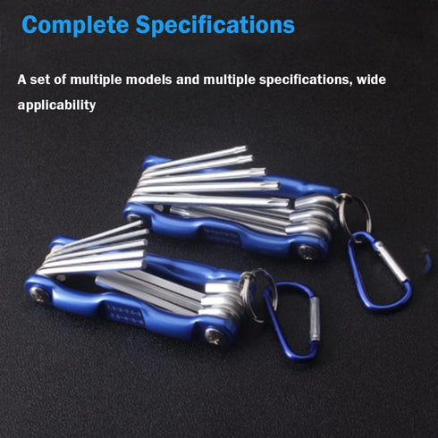 Utoolmart Torx Key Set, 8 in 1 Folding Torx Combination Wrench Set Repair Tool for Torx Head Socket Screw Sizes Include T9-T40...