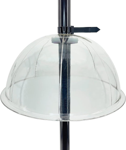 13 Inches Solid Clear PC Wobbly Squirrel Proof Baffle Deflector for Bird Feeder, Fit up 1.5 Inches Pole/Post (Upgraded Version)...