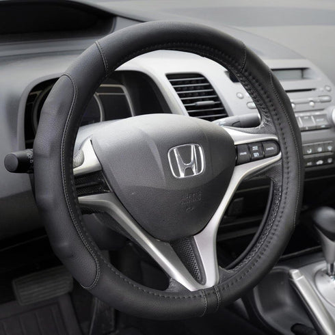 Motor Trend Ergonomic Grip Steering Wheel Cover/Protector for Small Size Steering Wheels in Cars, SUVs, Boats (13.5-14.5") (Grip Drive Pro Comfort...