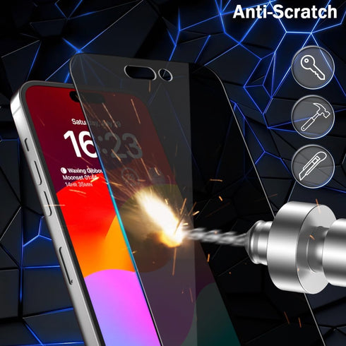 iPhone 15 Pro Max Privacy Screen Protector Tempered Glass with Camera Lens Protector Screen Saver Vidrio Templado Protector de Pantalla iPhone 15 ...