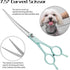 Professional Dog Grooming Scissors Set, 5 in 1 Dog Grooming Scissors Kit, Curved Dog Scissors Pet Thinning Shears, Pet Grooming Supplies, Blue...