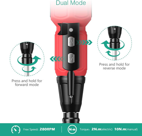 ORIA Cordless Electric Screwdriver, Rechargeable Power Screwdriver, Mini Electric Repair Tool Kit with LED Lights, USB Cable, Bits Holder, for Pho...