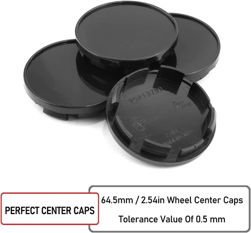 RTRHINOTUNING 4pcs 2.5in Wheel Center Caps Compatible with 2005-2014 Mustang 1999 Tercel 1LB74TRMAB, OD:64.5mm(2.54in), ID:58mm(2.28in)...