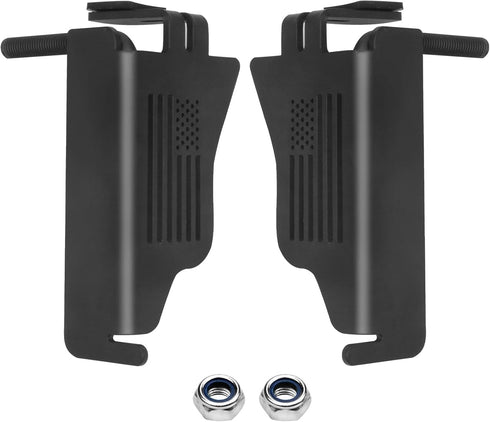 Steel Front Foot Pegs Rest Pedal Compatible with 2007-2021 Jeep Wrangler JK JKU JL JLU Unlimited 2-Door / 4-Door Exterior Door Hinge -2pcs...