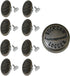 Welch Suspender Buttons Metal Rivet for Jeans, Pants, Button-end Suspenders - Button Tack Replacement and Repair - Bronze, 1 Pack of 8 Logger Butt...