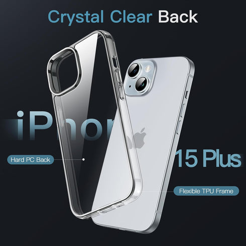 JETech Case for iPhone 15 Plus 6.7-Inch, Non-Yellowing Shockproof Phone Bumper Cover, Anti-Scratch Clear Back (Clear)......