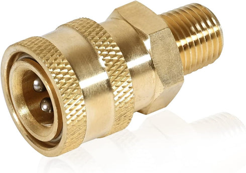 YAMATIC Pressure Washer Fitting, 1/4" Male Npt To 1/4" Socket, 1/4 inch Quick Connect Coupler, 5000 PSI Pressure Washer Coupler 1Pcs...