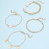 4Pcs Beach Natural White Shell Anklet Set,Adjustabe Handmade Waterproof Multilayer Conch Anklet Set for Women Foot Jewelry...