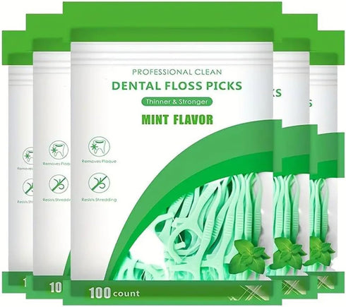 Dental Flossers Original Gentle Clean Soft Floss with Superior Strength Cleaning Between Teeth Dental Floss Picks 500 Count,Mint 500...