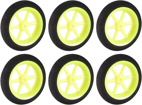 uxcell RC Model Plane Aircraft Wheel Micro Sport Wheel 0.11 Inch X 1.96 Inch - Wheel 6PCS...