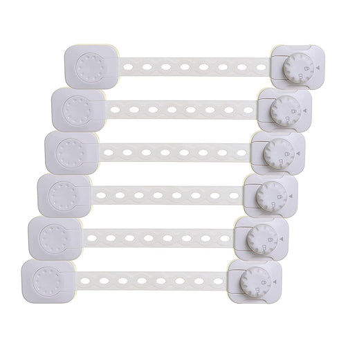 Dreambaby Twist 'N Lock Multipurpose Latch - Child Safety Locks - White - 6 Pack - Model L1435...