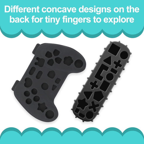 Silicone Remote Control and Game Controller Teething Toys for Baby 3 Months and Up,Sensory Teether Toys for Toddler Boy and Girl...