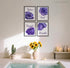heshengzaixian Purple Flower Bathroom Wall Art Print,Mauve Rose Floral Relax Soak Unwind Breathe Quotes Bathroom Set,Modern Boho Minimalist Decor ...