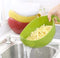 Whopper Rice Washer Strainer Colanders with Handle for Cleaning Vegetable, Fruit, Pasta - 9.5 inch (Green)...