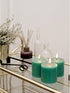 CANDWAX 3x3 Pillar Candles Set of 3 - Rustic Unscented No Drip Green Candles for Home Decor, Weddings, Centerpieces...