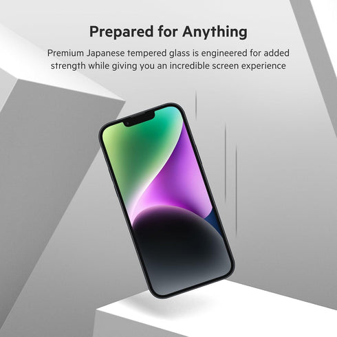 Belkin Tempered Glass iPhone 14, iPhone 13, iPhone 13 Pro Screen Protector - Easy Application with Installation Guide Tray - Crystal Clear Glass S...