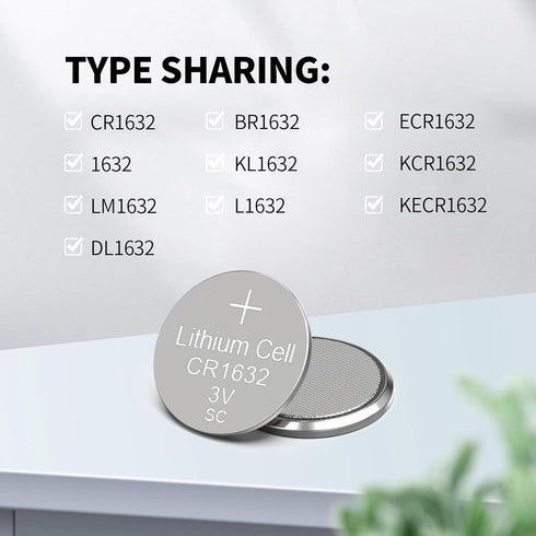 15 Pack CR1632 Lithium 3V Battery, CR 1632 Button Cell Battery...