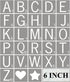 Scrabble Tile Letter Stencils 6 Inch - 28 Pack Scrabble Style Alphabet Stencil Templates for Painting on Wood, Reusable Plastic Stencils for Craft...
