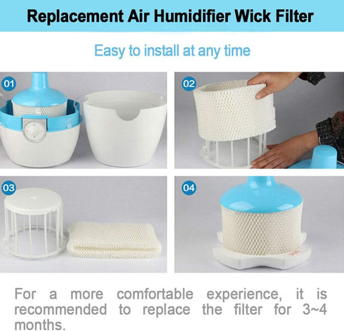 HIFROM Replace Air Humidifier Wick Filter for Philips HU4801/02/03 HU4102 HU4801 HU4803 HU4811 HU4813 Humidifier Parts Accessory (4pcs)