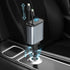 Retractable Car Charger, 4 in1 Fast Car Phone Charger 120W, 2.7Ft Retractable Cables and 4 Electronic Ports, Car Charger Compatible for iOS & Andr...