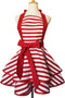 Violet Mist Cute Lovely Retro Aprons for Women Girls Ladies Sexy Vintage Aprons Christmas Apron Red Striped Vintage 50s Apron kawaii Cooking Kitch...