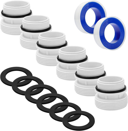 4560 Pool Hose Conversion Kit Compatible with Intex Pool Filter Pump Hose Adapter fit for Intex Pool 40mm to 1 1/2 Inch Conversion Kit - White, 6 ...