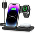 Wireless Charger iPhone Charging Station: 3 in 1 Charger Stand Multiple Devices for Apple - iPhone 15 14 Pro Max 13 12 11 - Watch 9 8 7 6 5 4 3 2 ...