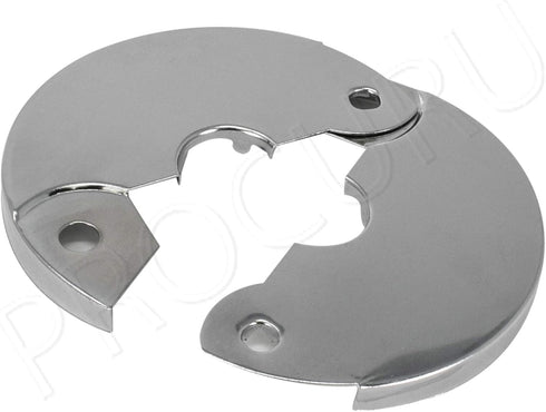 4-Pack 1/2-Inch CTS (5/8" OD) E3755 Hinged Split Escutcheons, Chrome Pipe Cover Plates with Screws, for 1/2" Copper, PEX Pipe...