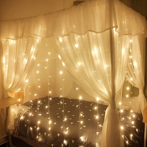 Twinkle Star 6.6x9.8ft 300 LED Curtain Lights, Fairy String Lights with Remote Control, Timer, for Wedding Party Bedroom Home Garden Bedroom Indoo...