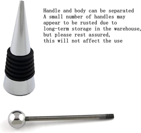 10Pcs Wine Stoppers for Wine Bottles, ENLAYER Stainless Steel Wine Saver Bottle Stopper, Reusable Wine Corks for Beverage, Silicone Wine Stopper F...