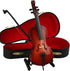 Dselvgvu Wooden Miniature Cello with Stand,Bow and Case Mini Musical Instrument Miniature Dollhouse Model Home Decoration (5.51"x1.97"x0.63")...