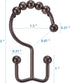 Shower Curtain Hooks Rings, TENOVEL Double Sided Shower Hooks Rust Proof for Bathroom Shower Rods Curtain, Durable Stainless Steel Bathroom Shower...