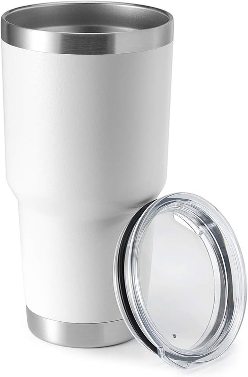 HASLE OUTFITTERS 30oz Stainless Steel Tumbler, Double Wall Vacuum Insulated Travel Mug Tumbler, Durable Insulated Coffee Mug, Gift Box Set (White,...