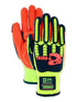MAGID Impact Level 2 Resistant TPR Work Gloves with Grip, 1 Pair, High Visibility, Size 8 (Medium), Sandy Nitrile Coated (NitriX), Machine Washabl...