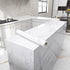 Glossy Marble Paper Granite Grey/White Roll Kitchen Countertop Cabinet Furniture Wallpaper PVC Adhesive and Removable Cover Surfaces Peel and Stic...