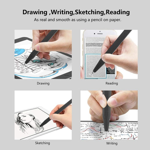 Universal Capacitive Stylus Pen,ASHATA Precision Disc tip Stylus Capacitive Touch Screen Pens for All Mobile Phones and Tablets Black (2PCS)......