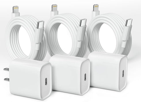 20W USB C Fast Charger Block with 6FT Type C Lightning Cable USB Wall Charger Block Adapter Compatible for iPhone 14/13/12/11/XS/XR/X/8/7/SE2022/i...