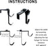 Pool Pole Hanger/Hook, 2 Pcs Adjustable Aluminum Storage Hook, Rust Resistant Double Hooks for Pool Accessories & Garden Tools (Black)...