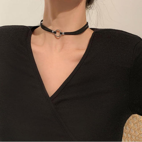 Fesciory Black Choker Necklaces for Women, Adjustable Layered Velvet Leather Lace Choker Collar Necklace, Goth Jewelry Gifts....