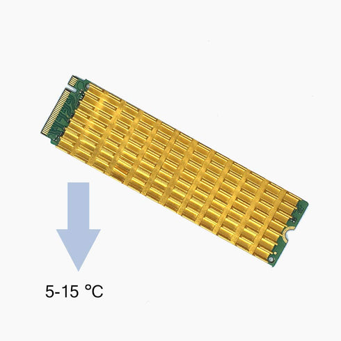 2 pcs applicable m.2 nvme ssd 2280 Heatsinks Gold...