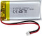 DC 3.7V 500mAh 602040 Rechargeable Lithium Polymer Battery, Suitable for DIY 3.7-5V Electronic Products with Built-in 2-Wire Battery Replacement a...