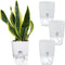 Self Watering Pots for Indoor Plants, 4 Pack 4.1 inch African Violet Pots, Modern Decorative Plant Pots with Transparent Water Reservoir, Perfect ...
