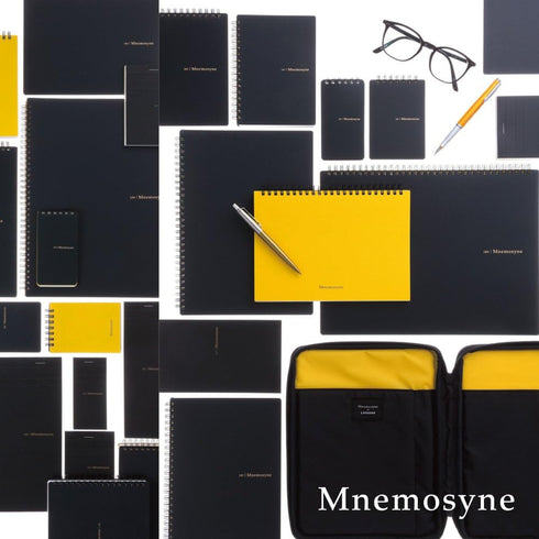 Maruman MNEMOSYNE Notebook 8.27 x 5.83 Inches (A5), 7mm ruled 24-line, 80 Sheets (N195A), Black...